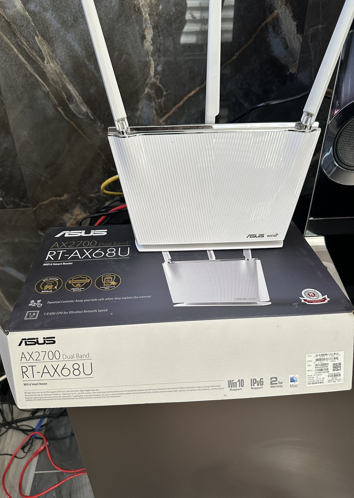  ASUS WiFi 6 Router (RT-AX68U White)  