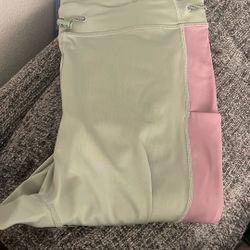 Green And Purple Fabletics Leggings Size XL