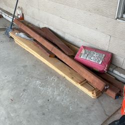 Fence wood and cement