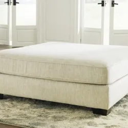 🛋️ Rawcliffe Oversized Accent Ottoman – Parchment Chenille – BRAND NEW!