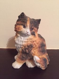 Persian tortoiseshell cat - porcelain