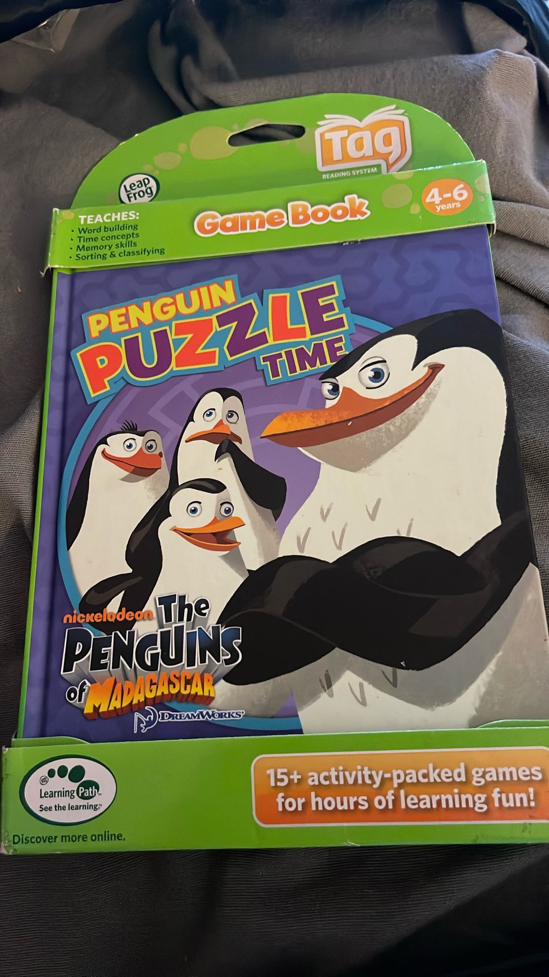 LeapFrog TAG & LeapReader - Penguin Puzzle Time Game Book NEW