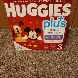 Huggies +Plus Size 3 Diapers