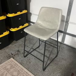 (1) Walker Edison Grey Modern Style Counter 24” Seat Height Chair