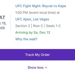 UFC Fight Night Royval Vs Kape Tickets 