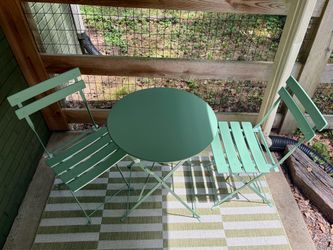 NEW Outdoor Steel 3-Piece Foldable Bistro Set / Patio / Yard / Deck
