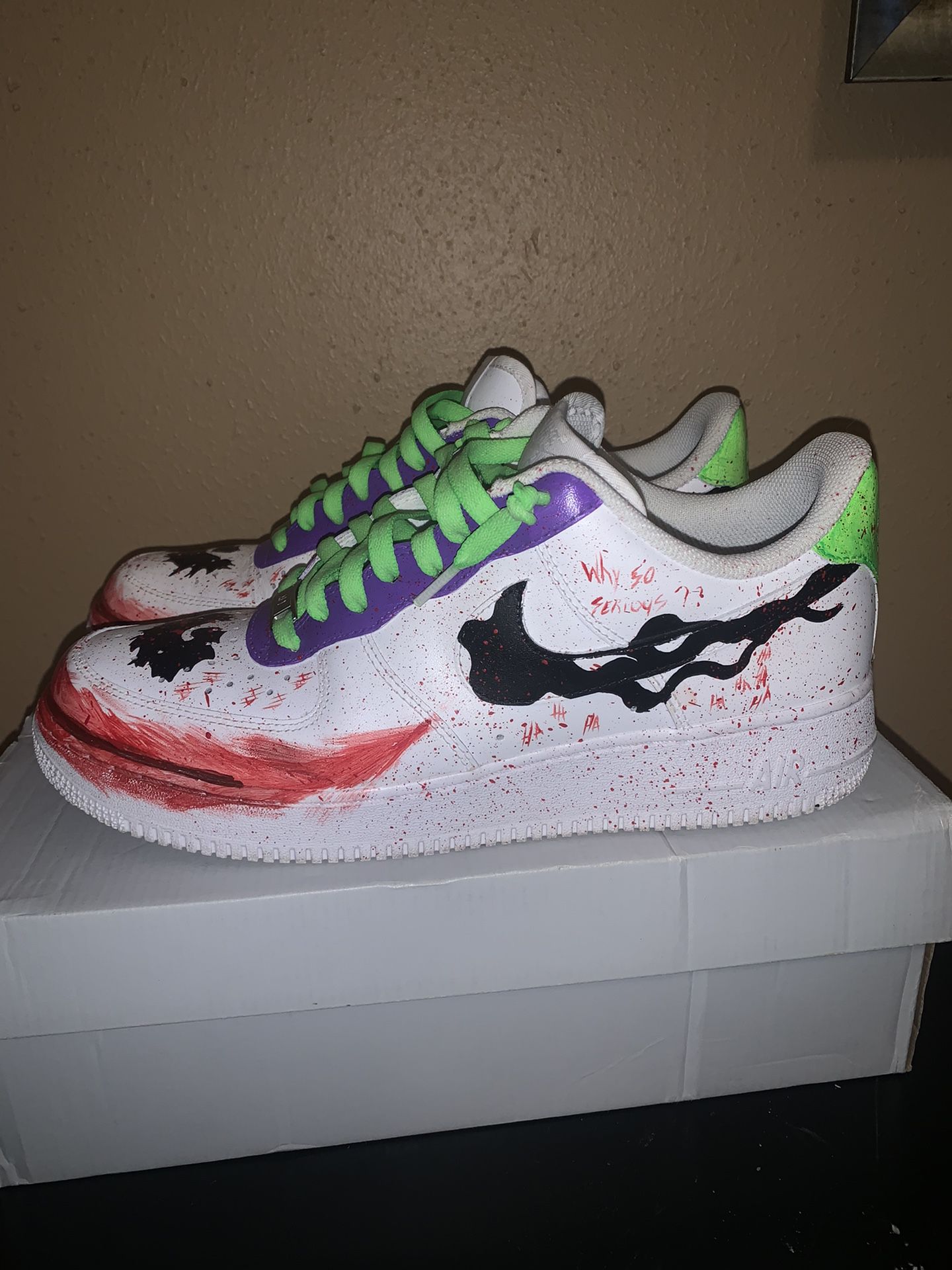 straal Kelder Veel gevaarlijke situaties Nike Air Force One Joker Custom for Sale in Houston, TX - OfferUp