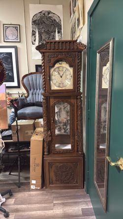 Grandfather clock.