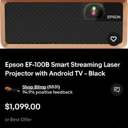 EPSON  EF-100B Projector  w/ Android Tv