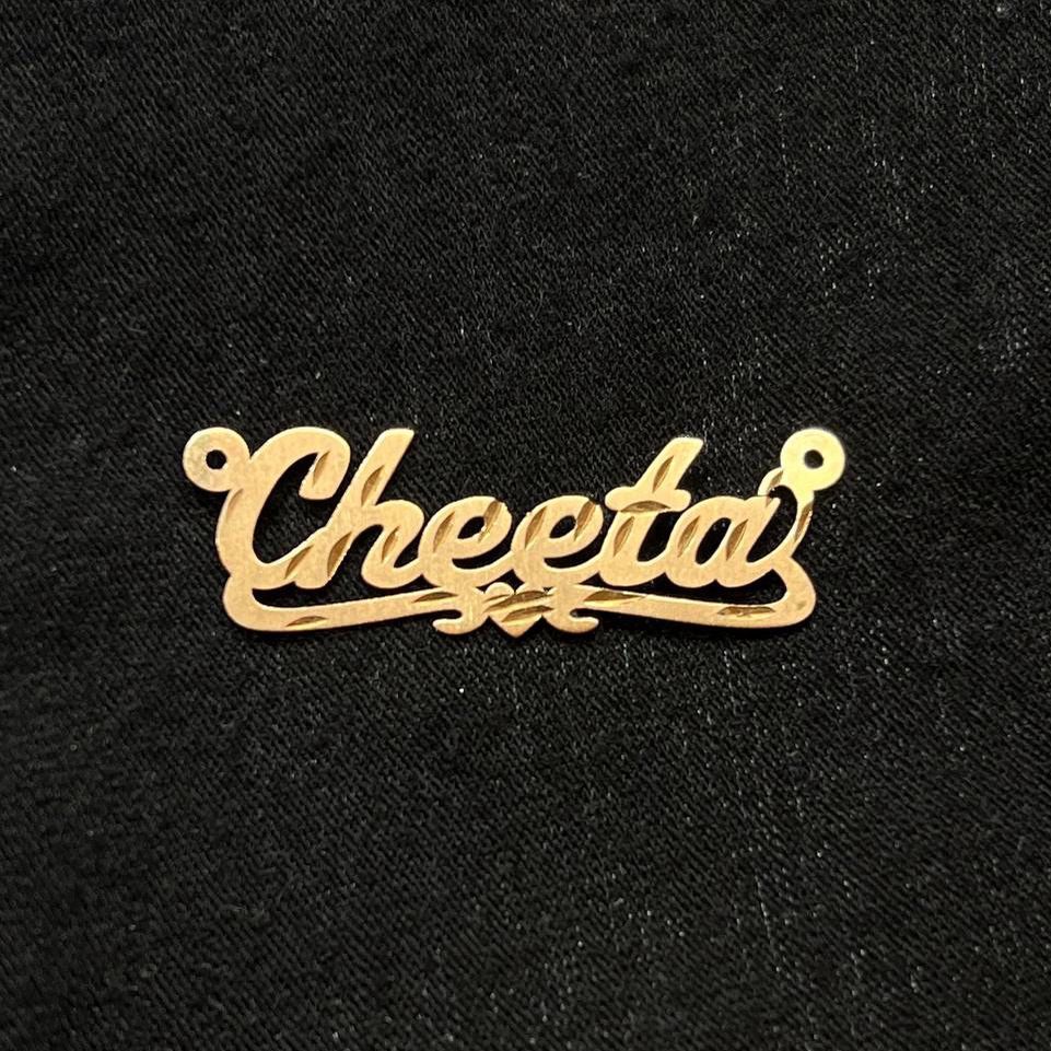 14k gold pendant Cheeta