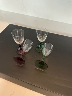 4 Vintage Cordial or Liqueur glasses