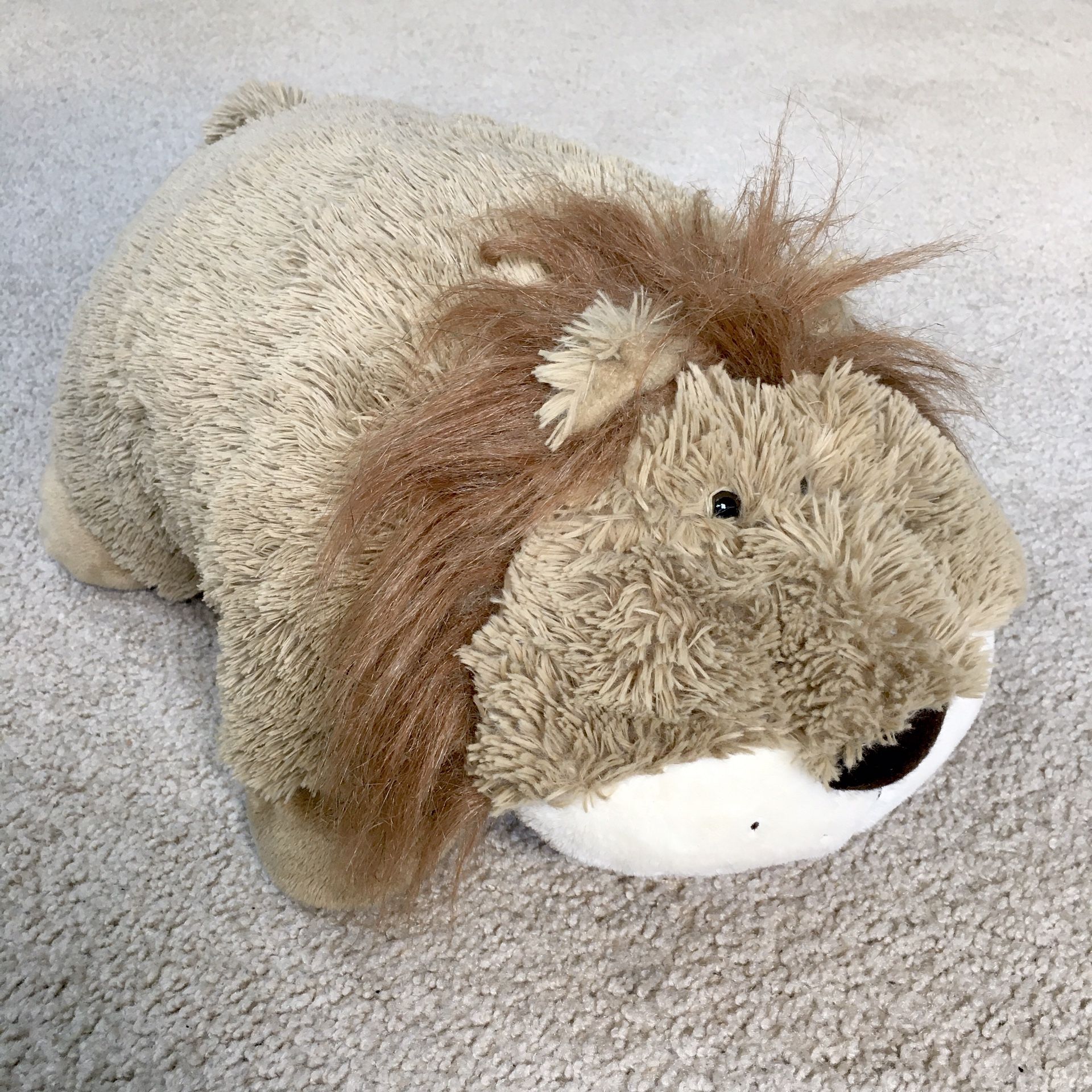 Original 2009 My Pillow Pets LIVELY LION 18” Plush Stuffed Animal Pillow Toy
