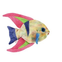 TY Beanie Baby Aruba Angelfish Sea Creature Brightly Colorful Tie Dye VTG  2000
