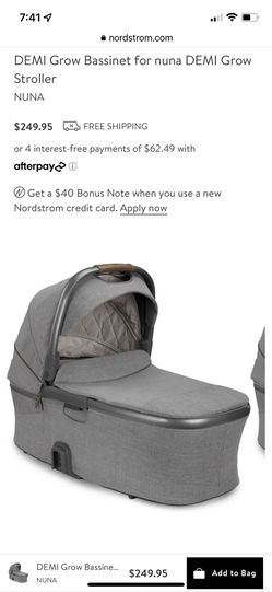 NUNA DEMI GROW BASSINET LIMITED EXCLUSIVE THREADED COLLECTION for