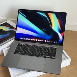 1TB SSD 2.3GHz 8-Core i9 16” MacBook Pro Touch Bar Turbo boost 4.8GHz CPU 16GB RAM Retina Display 