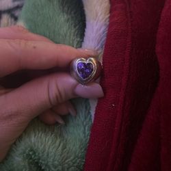 Purple Sterling Silver/Sterling Steel Ring Size 6, Make An Offer