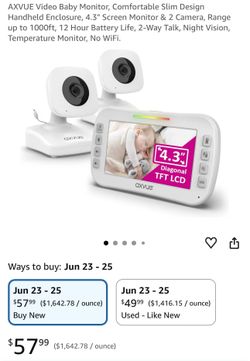 Baby Monitor Cameras and Monitor