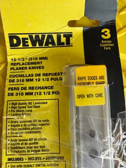 DEWALT 12-1/2 in. Steel Disposable Reversible Planer Knives for Planers (3-Pack)
