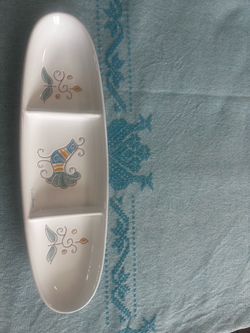 Hand-Painted Sardinian Ceramic Appetizer & Tasting Platter – 16.34” × 4.72” × 1.38” – $87 Each or 2 for $160