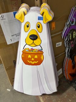 3.5 ft Ghost Dog Coroplast Halloween sign $5 each