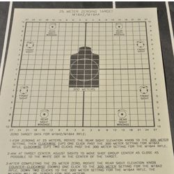 25 METER ZEROING TARGET  BOX OF 500