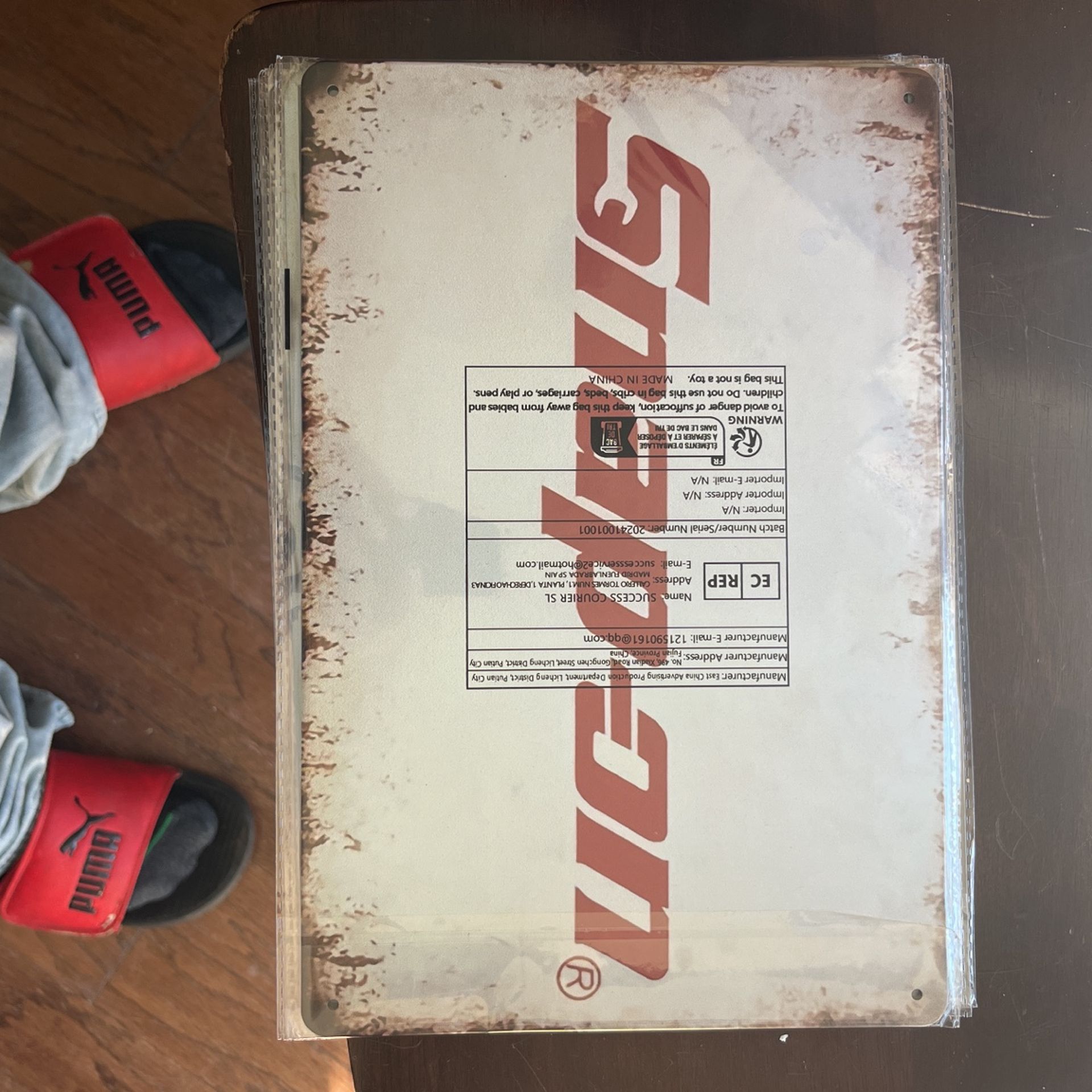 Snap On Vintage Metal Sign