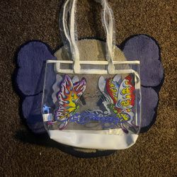 ED HARDY TOTE/PVC CLEAR BAG 
