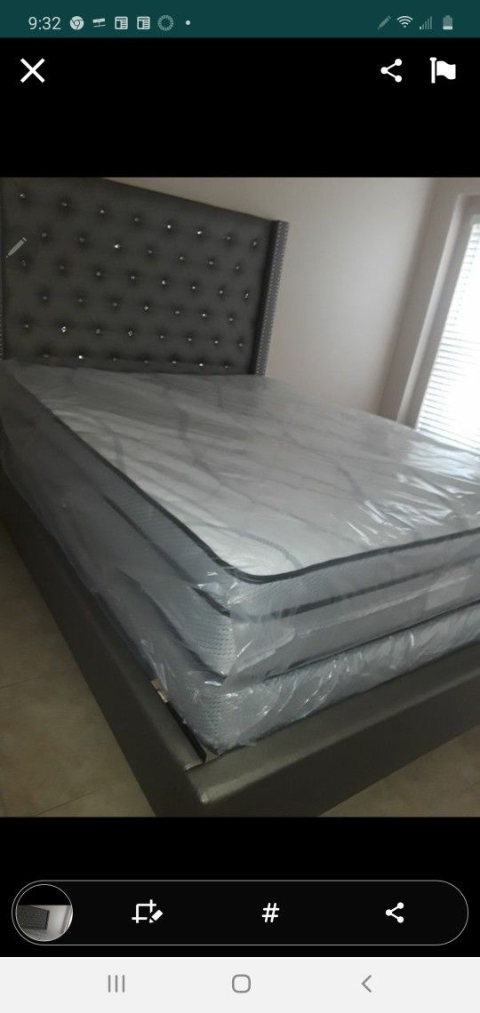 King new thick pillow top bed can deliver