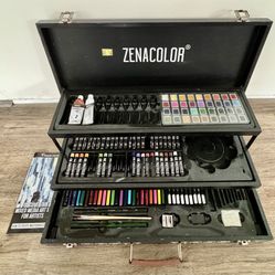 Zenacolor Mixed Media Art Set XXL with Professional Wooden Case