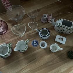 Beautiful Vintage China And Crystal Bundle