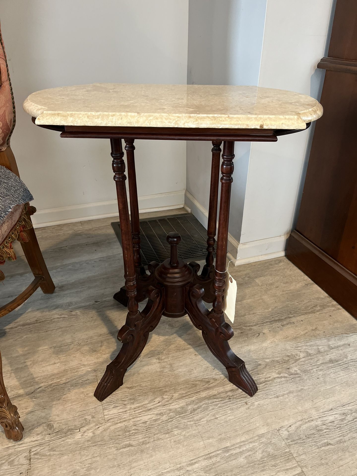 Accent Table With Marble Top