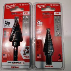 2 Milwaukee Step Drill Bits