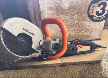 9 inch evolution concrete saw with diamond blade