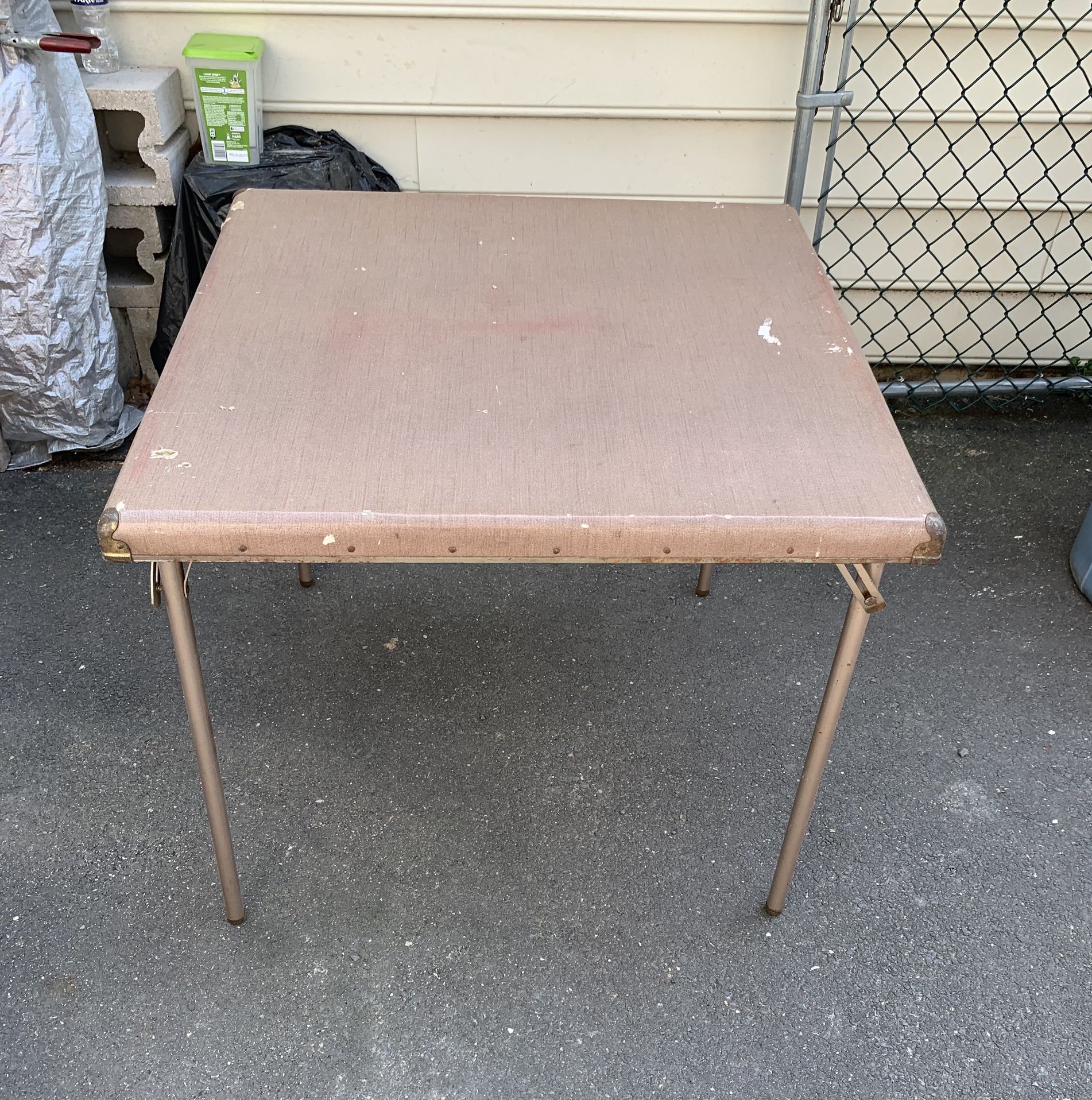 Folding Table - 30 x 30"  26 high few scratches in scars has some wear 