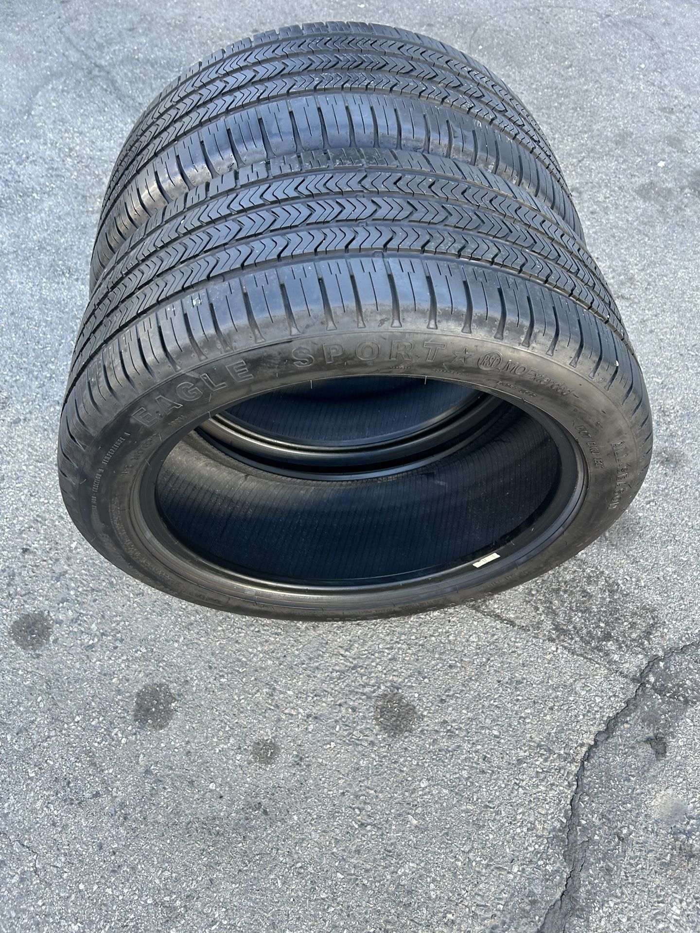 2. Tires. 245. 45. 18. Good. year. Run Flat