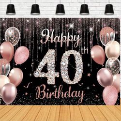 Decoración de Cumpleaños #40 En Muy Buena Condición 