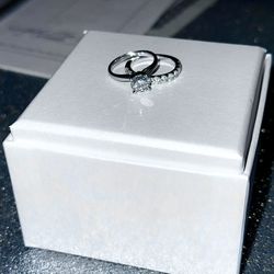 Platinum Set Of Rings, GIA Certified