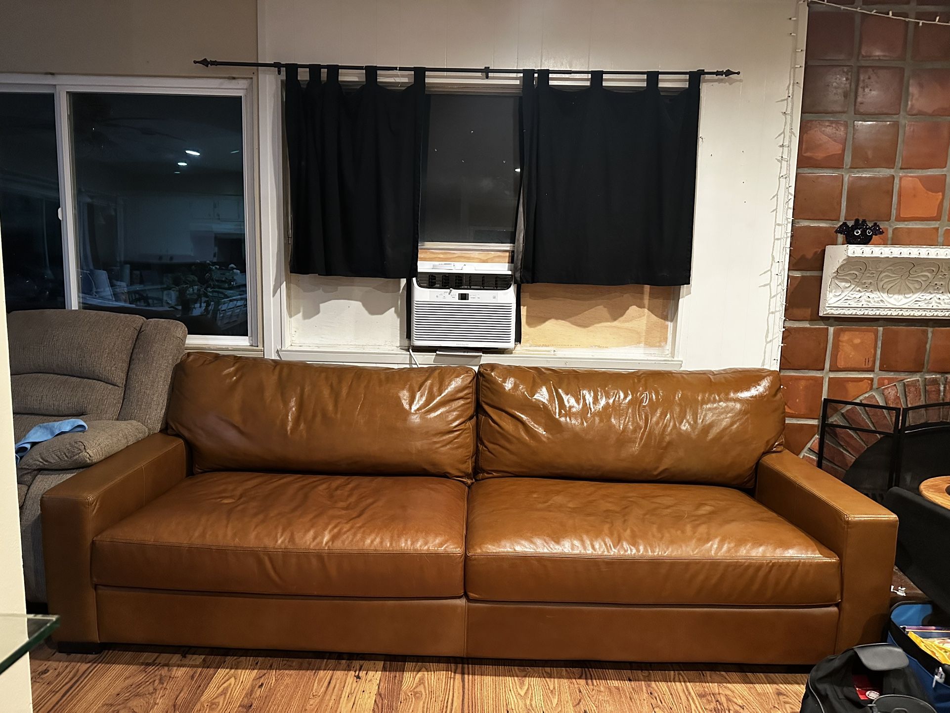 Pottery Barn Leather Couch