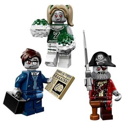 Lego Zombie Mini Figures. Sealed x3