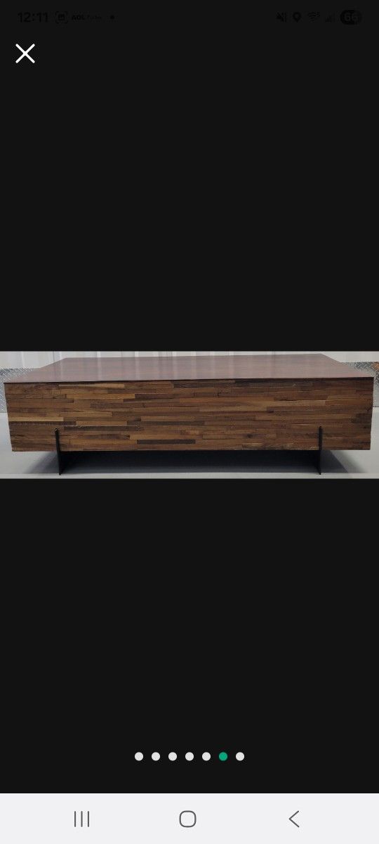 Parker Stretch Wood Coffee Table! Reclaimed Wood, Iron, Walnut, and Dark Walnut!