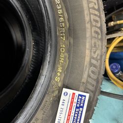 Set A Four Like New Bridgestone Weather Peak All Season Tires 235. 65. 17.
