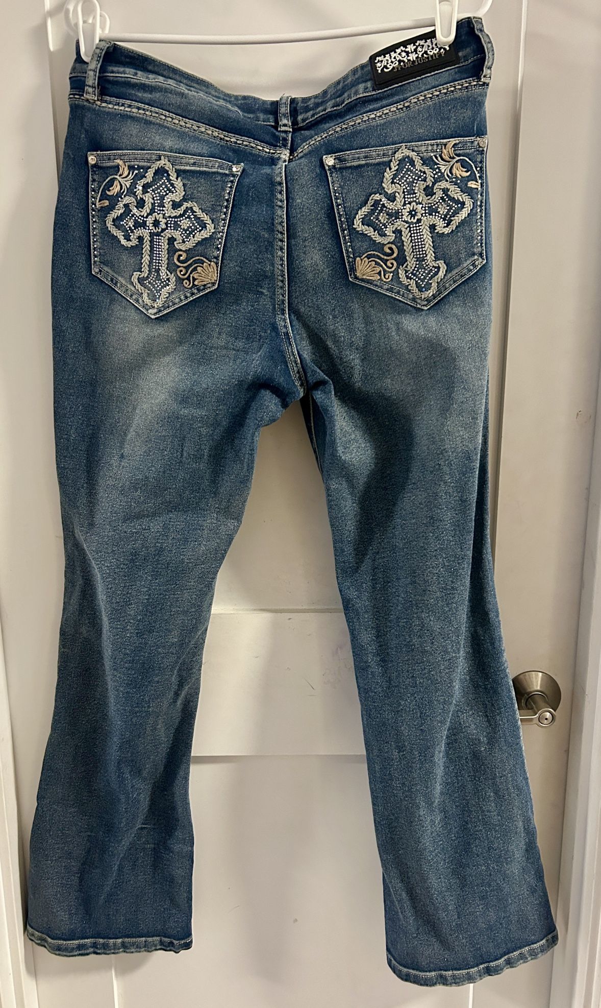 J For Justify Jeans Pants Cross embellished Juniors 13