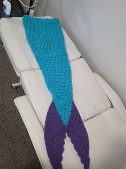 Handmade Crochet Mermaid Tail Blanket