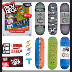 TECH DECK, Sk8shop Fingerboard Bonus Pack, Collectible and Customizable Mini Skateboards (Styles May Vary)
