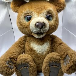 FurReal Cubby The Curious Bear Interactive Plush Toy Working Sounds Sleeps Moves