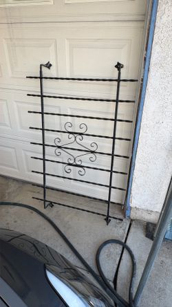 Wrought Iron Trellis Window Security