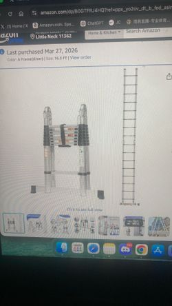 Folding portable ladder