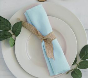 Baby Blue Napkins 20” X 20” New Quantity 20