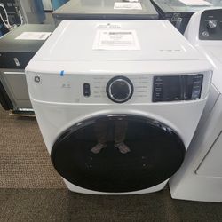7.8 cu. ft. Smart Front Load Electric Dryer in White with Sanitize Cycle, ENERGY STAR