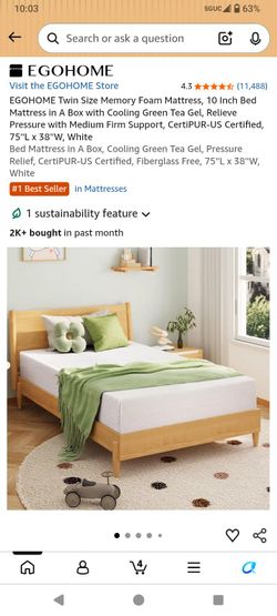 Twin mattress and Metal frame
